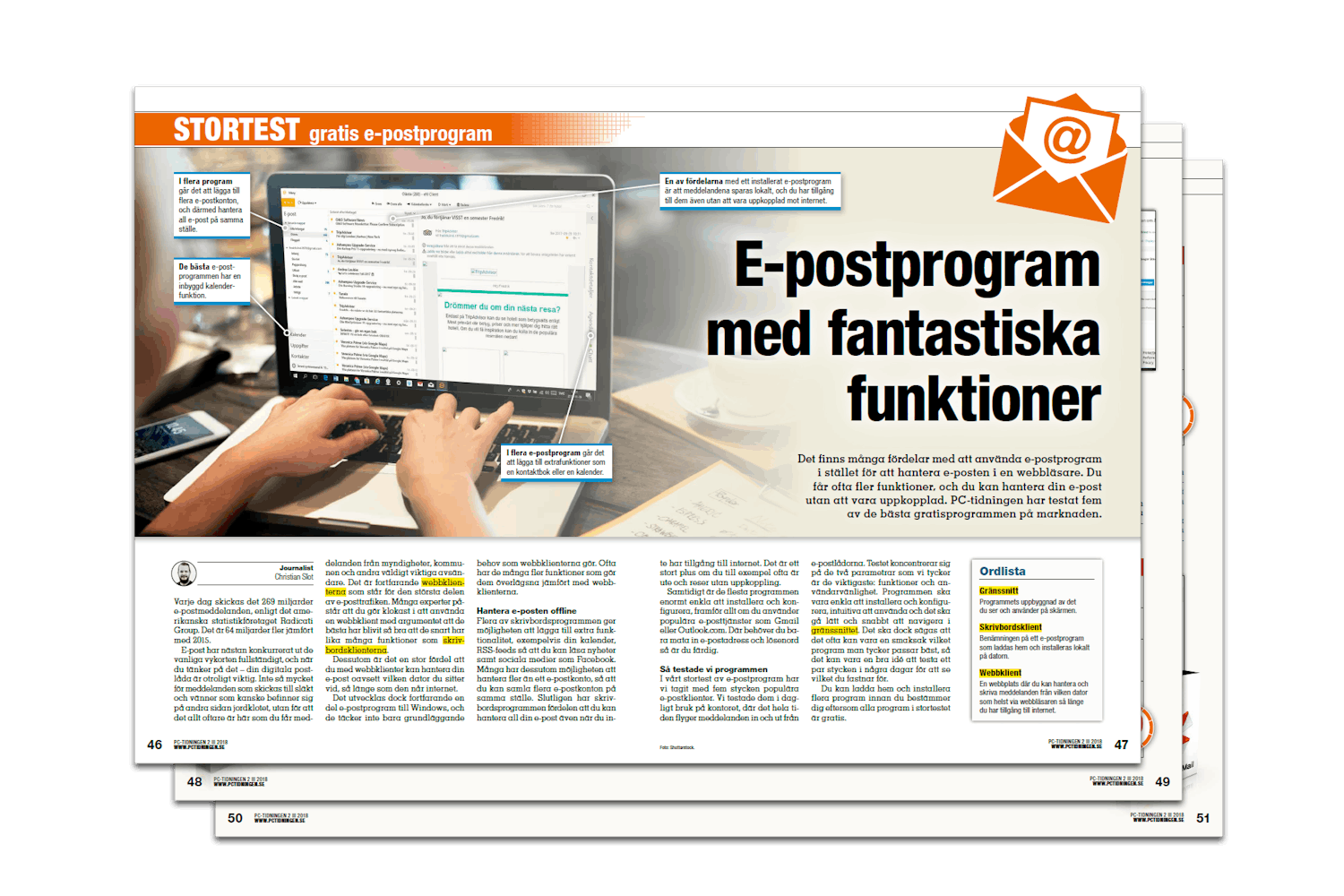 E-postprogram med fantastiska funktioner